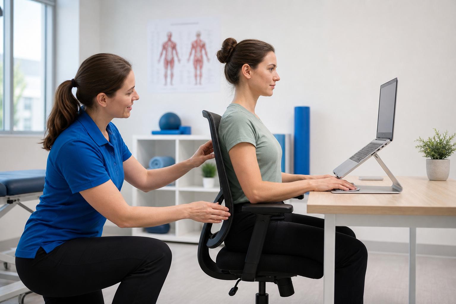Posture correction guidance for cervical pain and neck pain